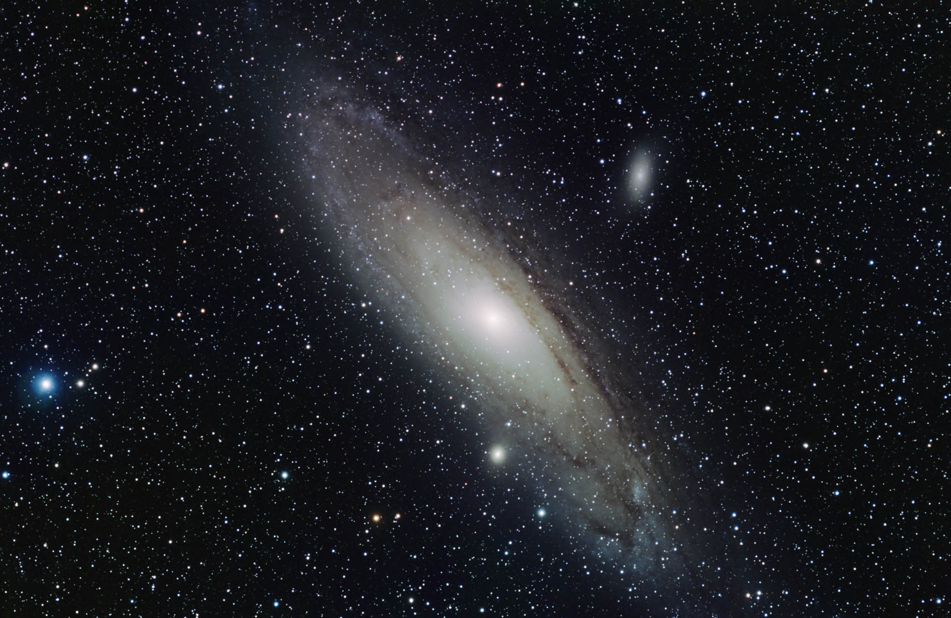 NGC224 Andromeda Galaxy (M31) in three palettes: RGB, HaGB and Ha+RGB ...